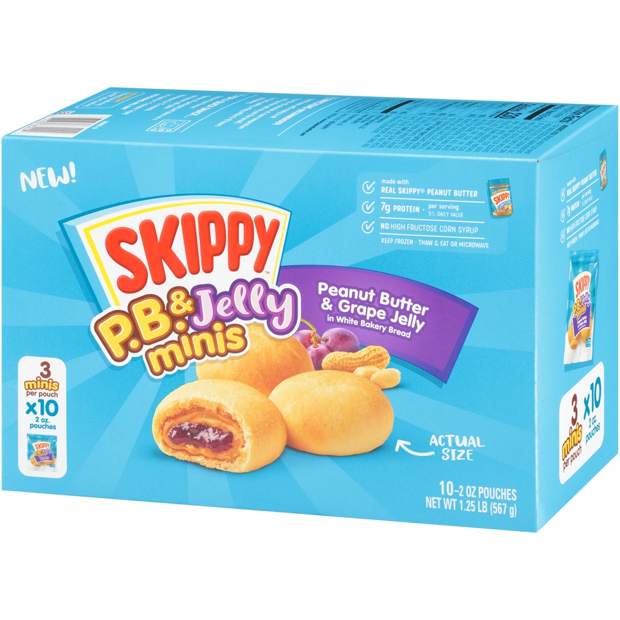 slide 8 of 8, Skippy Peanut Butter & Grape Jelly Minis, 10 ct; 2 oz