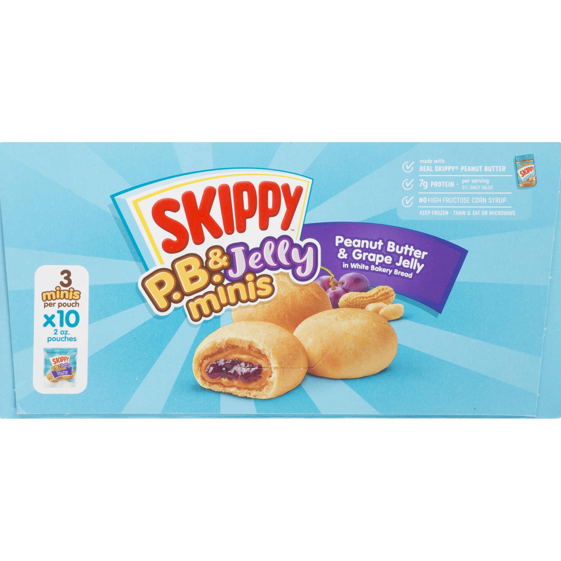 slide 2 of 8, Skippy Peanut Butter & Grape Jelly Minis, 10 ct; 2 oz