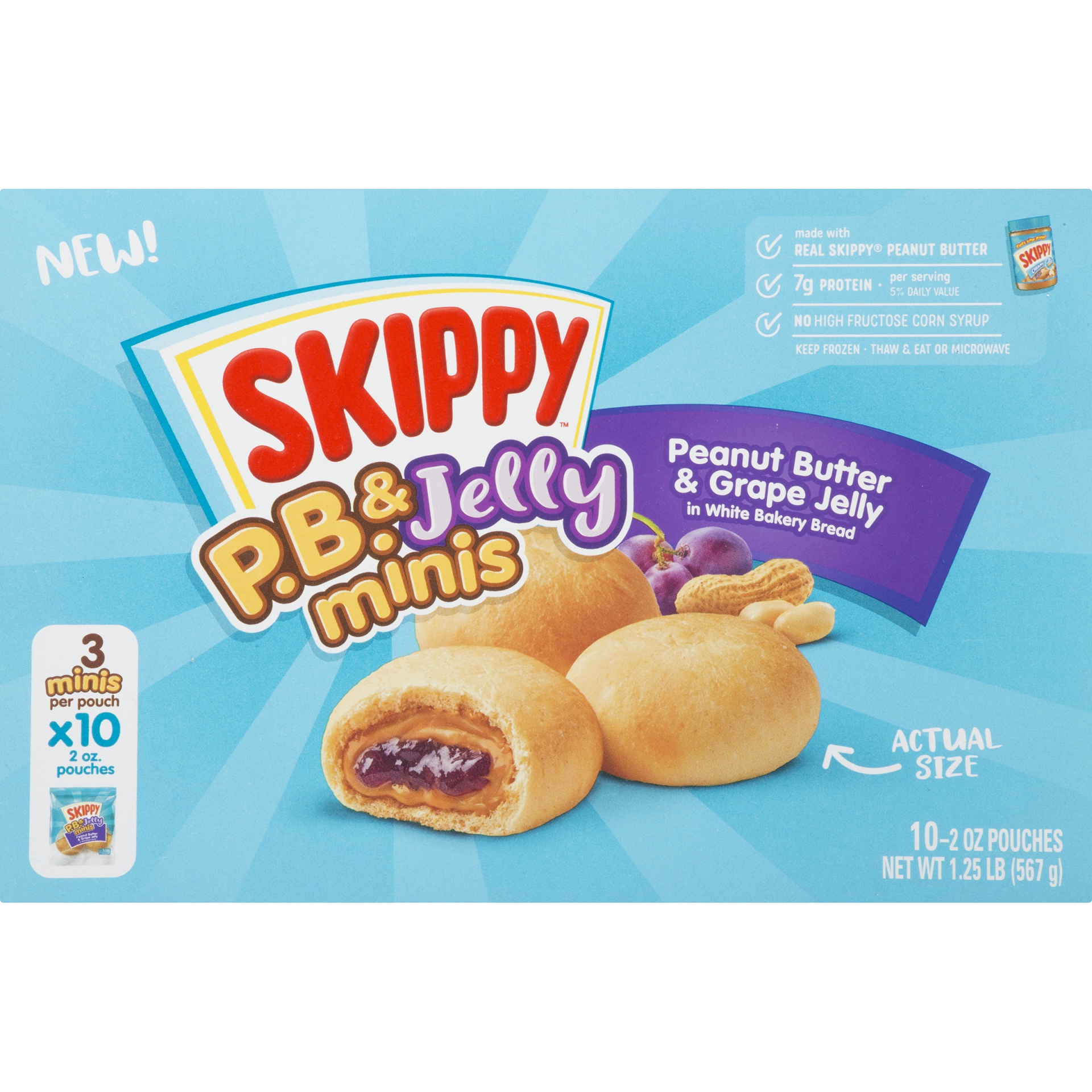 slide 4 of 8, Skippy Peanut Butter & Grape Jelly Minis, 10 ct; 2 oz