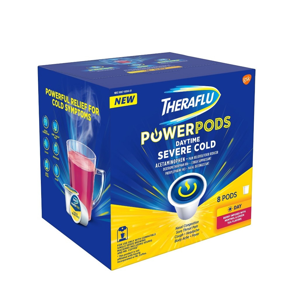 slide 5 of 6, Theraflu Power Pods Daytime Severe Cold, 8 ct