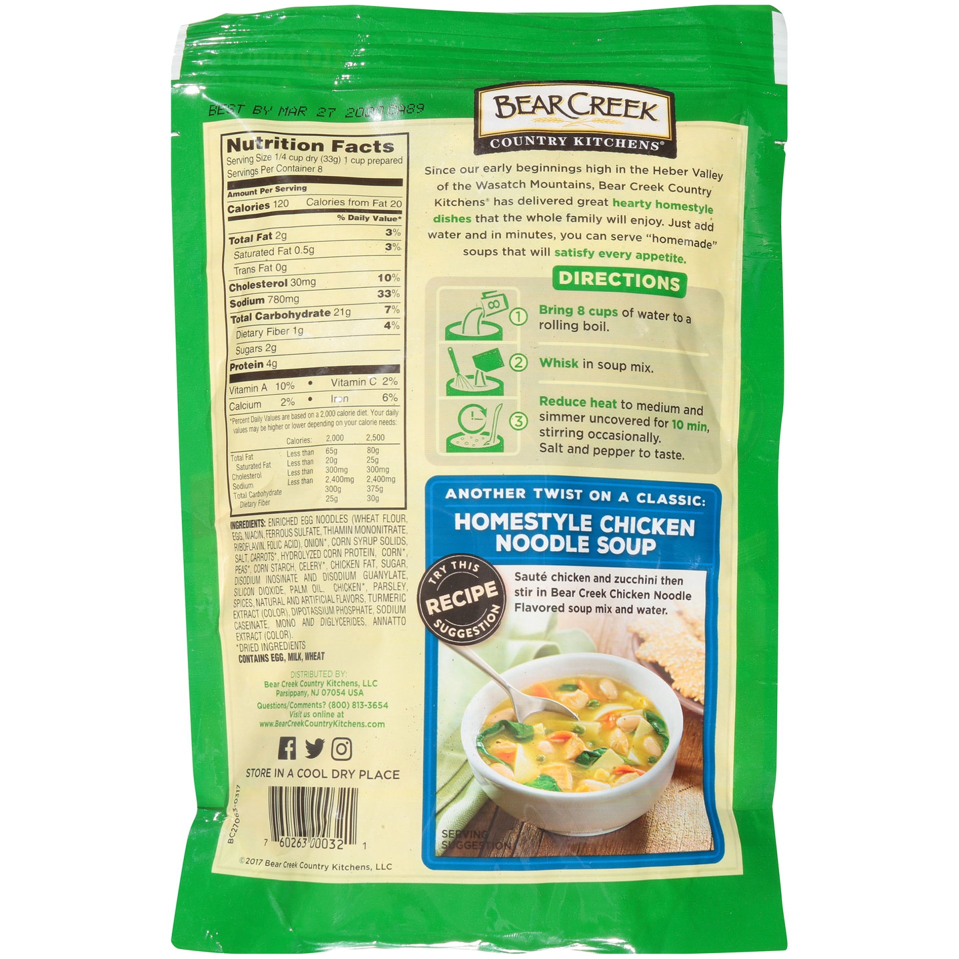 slide 3 of 8, Bear Creek Chicken Noodle Soup Mix - 9.3oz, 9.3 oz