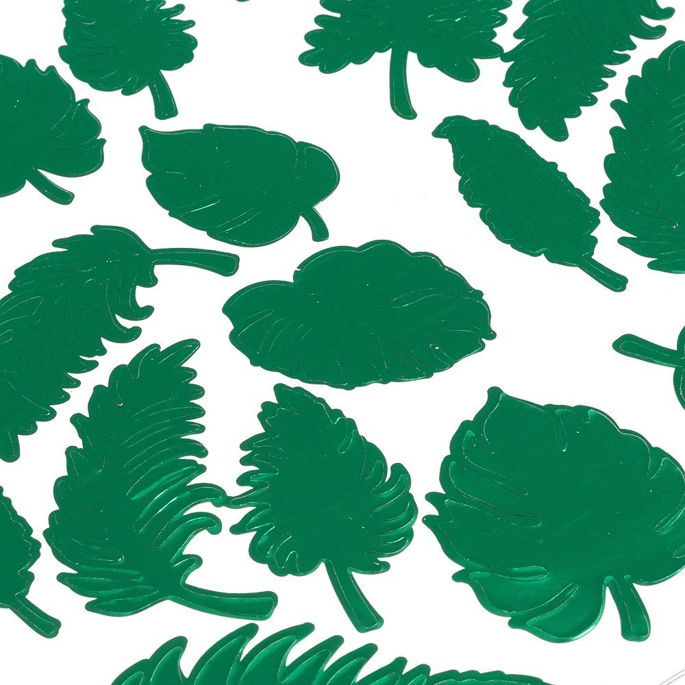 slide 3 of 3, American Crafts Green Foil Leaf Stickers, 48 ct