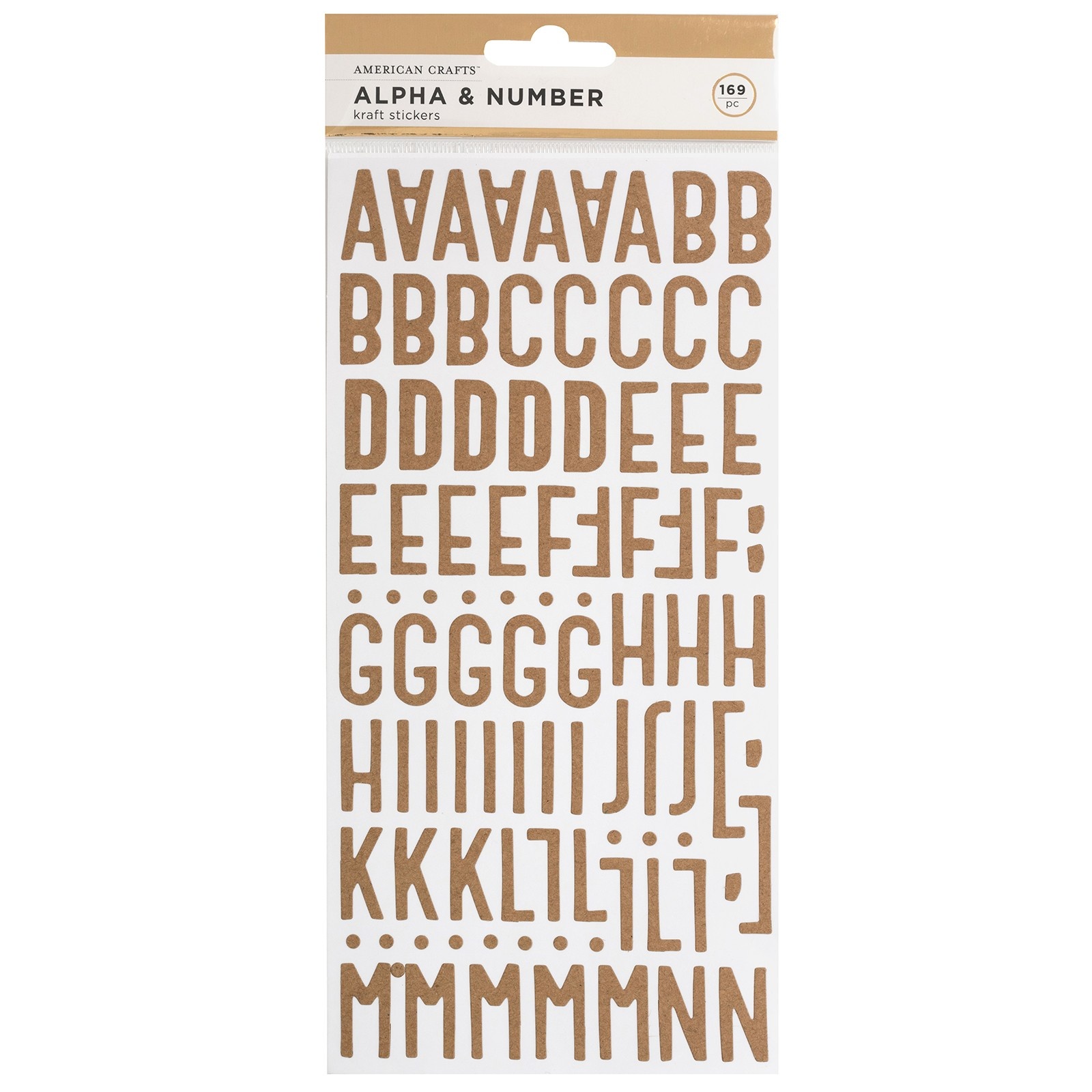 slide 1 of 3, Kraft Alpha & Number Stickers, 169 ct