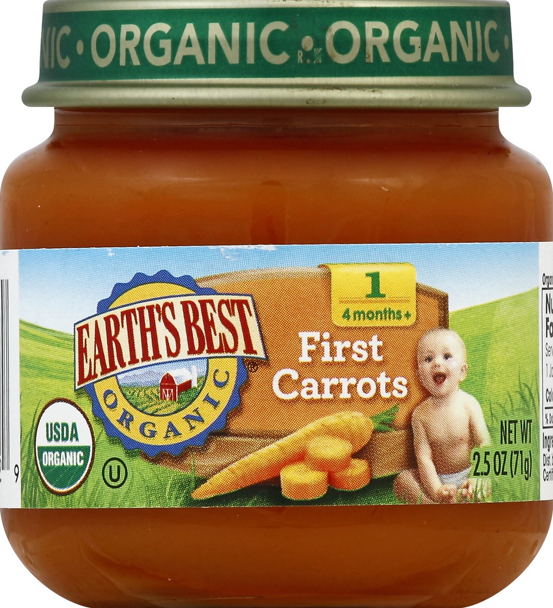 slide 5 of 6, Earth's Best First Carrots Baby Food, 2.5 oz