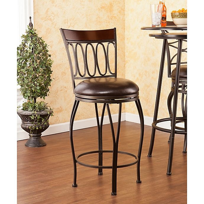 slide 1 of 4, Southern Enterprises Brookshire Swivel Counter Stool, 1 ct