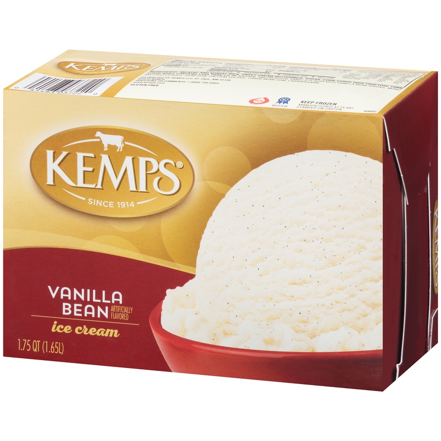 slide 4 of 8, Kemps Vanilla Bean Ice Cream, 1.75 qt