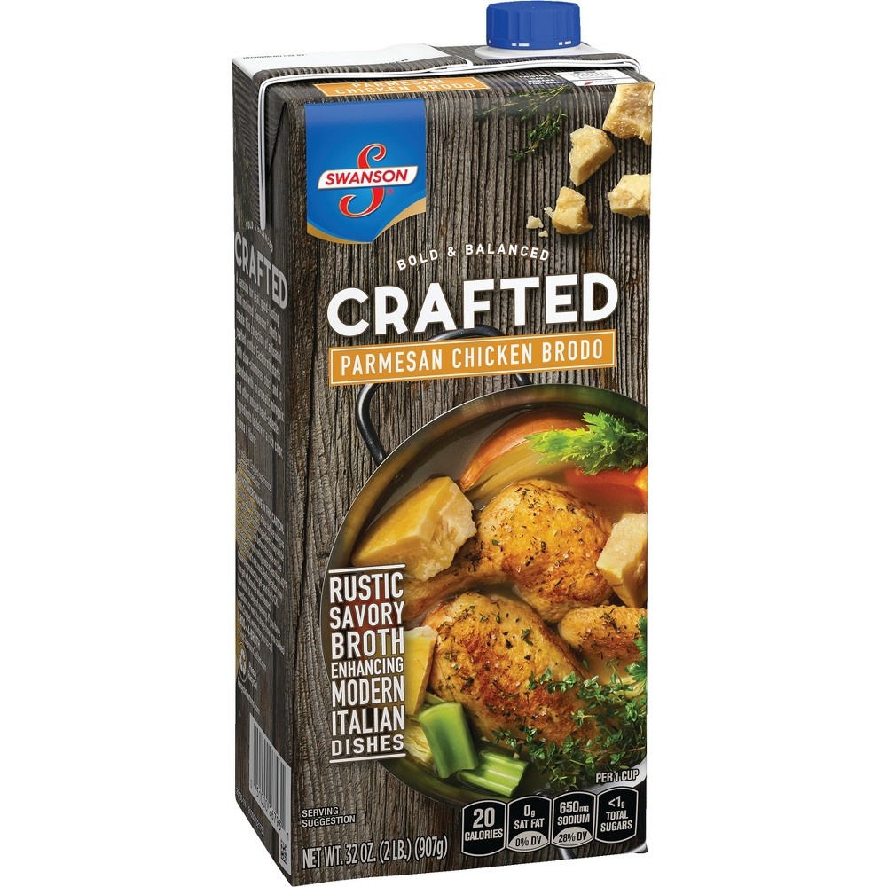 slide 6 of 6, Swanson Crafted Parmesan Chicken Brodo, 32 oz