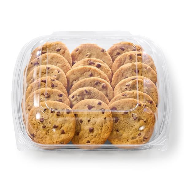slide 1 of 1, Hy-Vee Bakery Fresh Mini Chocolate Chip Cookies With Ghirardelli Chocolate Chips 18Ct, 10 oz
