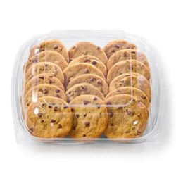 Hy-Vee Bakery Fresh Mini Chocolate Chip Cookies With Ghirardelli Chocolate Chips 18Ct