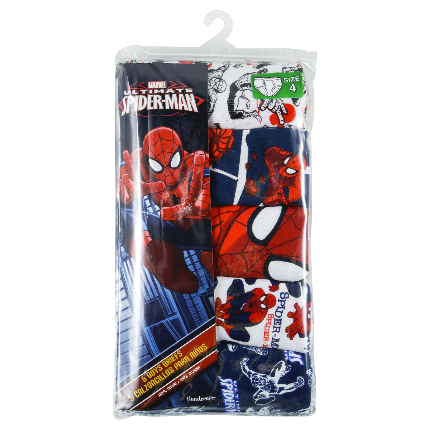 slide 1 of 2, Marvel Boys' Spider-Man Assorted Briefs Underwear - Multi 4, 5 ct