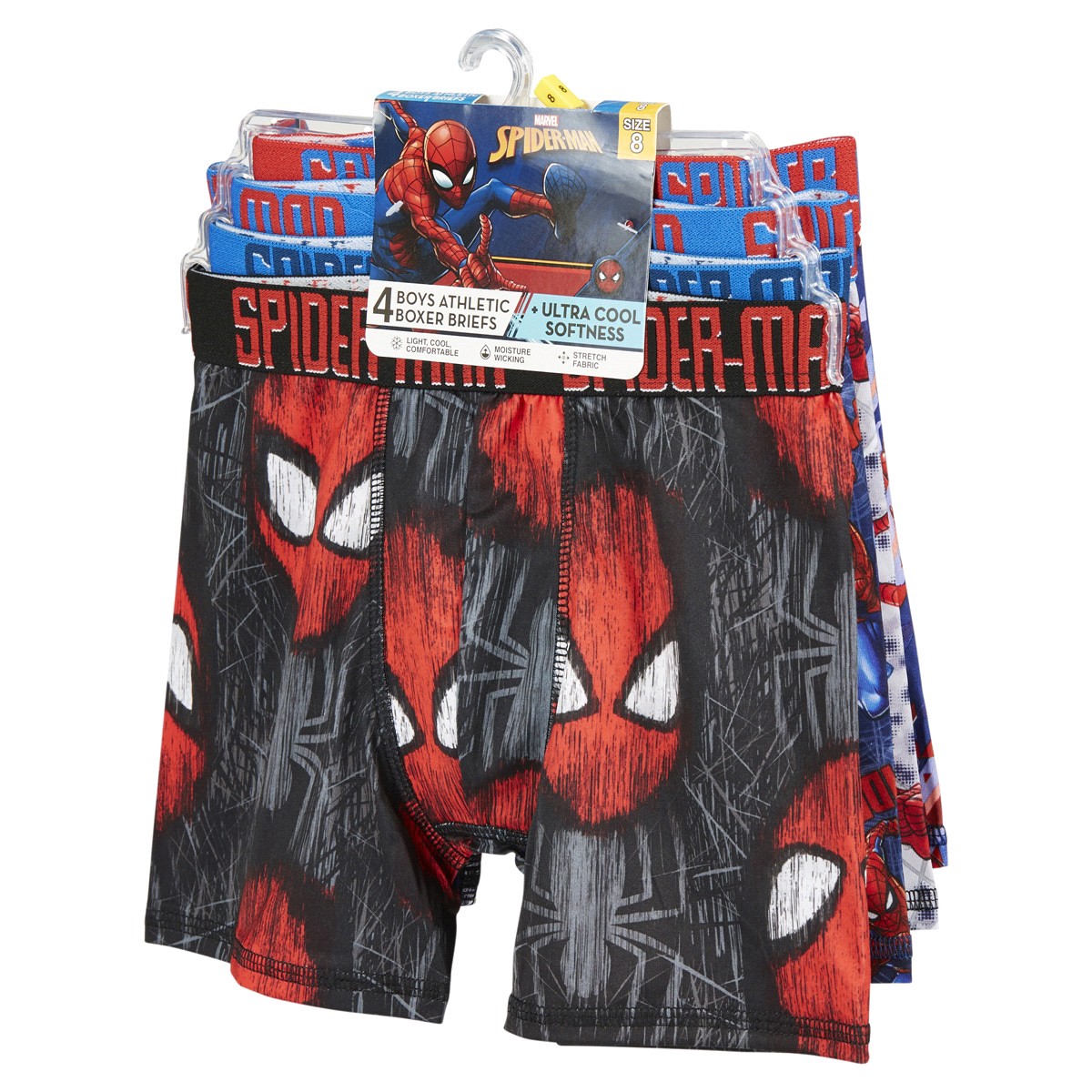 slide 2 of 29, Marvel Boys' Spider-Man 4pk Underwear - 8, 4 ct