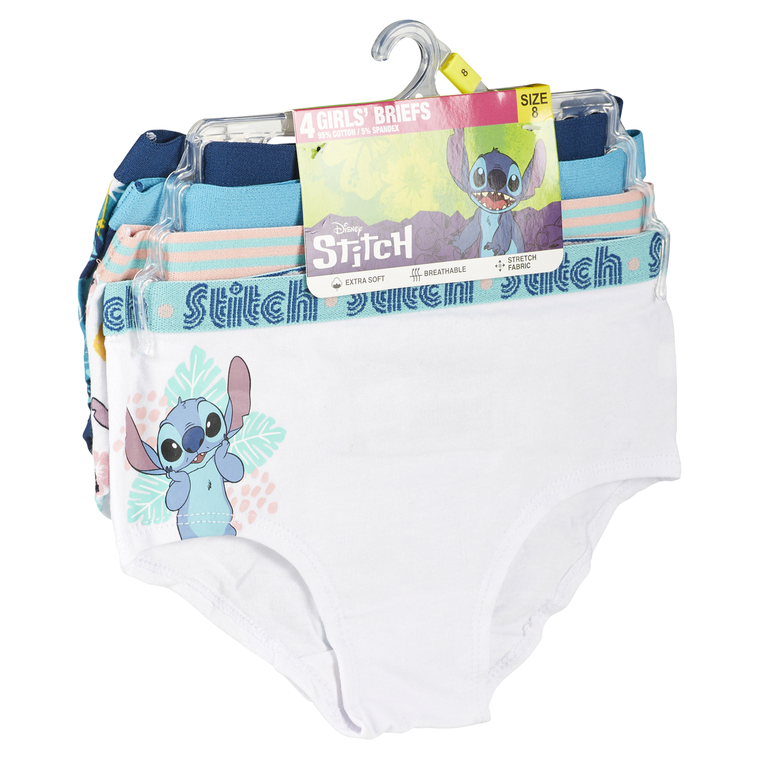 slide 4 of 5, Disney Girls' Lilo & Stitch 4pk Underwear - 8, 4 ct