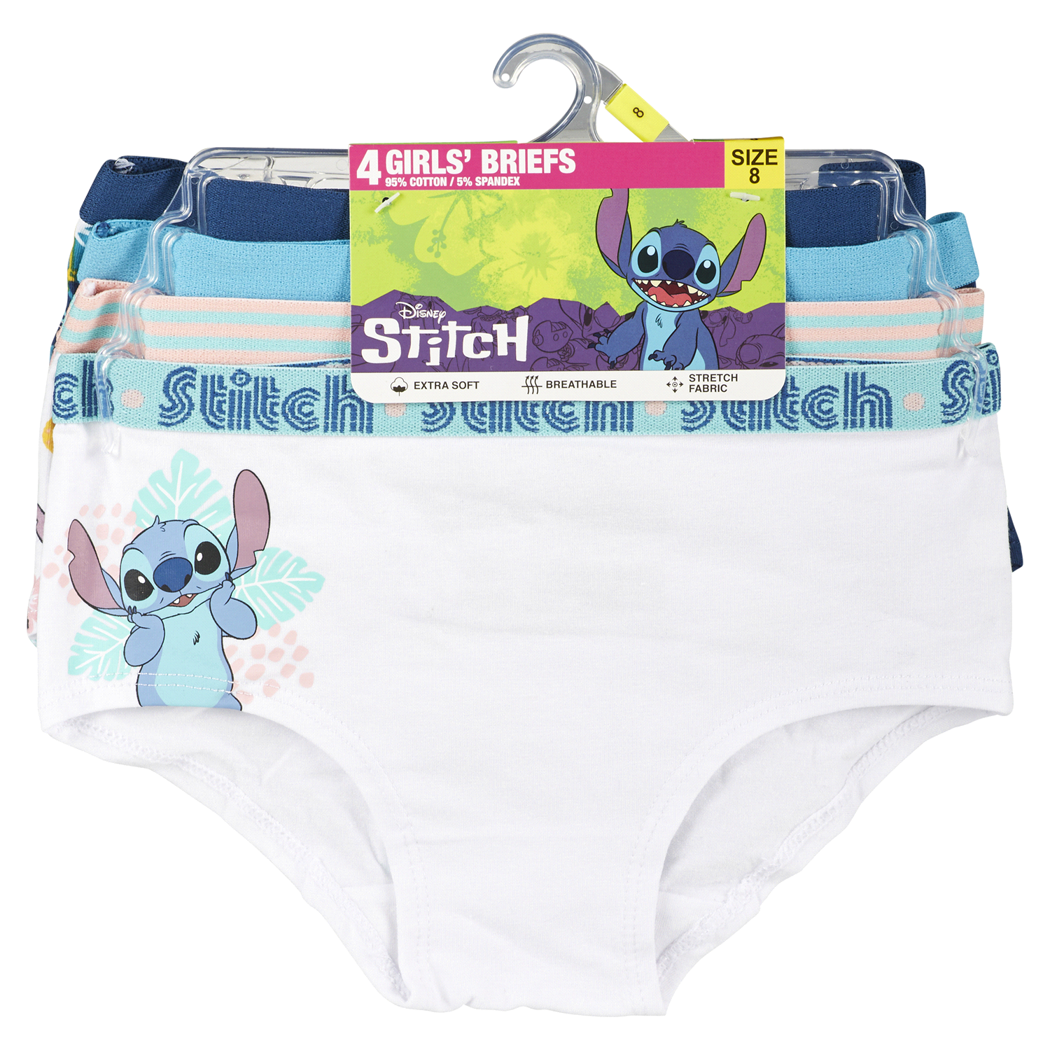 slide 1 of 5, Disney Girls' Lilo & Stitch 4pk Underwear - 8, 4 ct