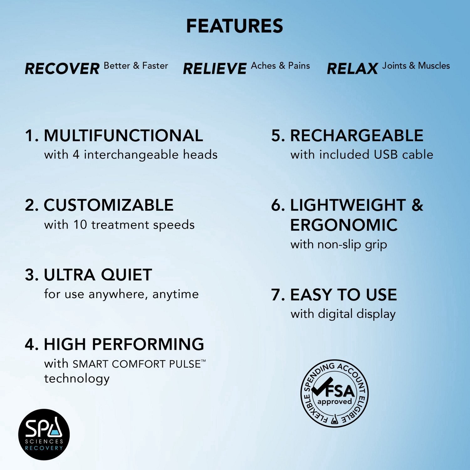 slide 12 of 12, Spa Sciences Spa Science Smartgun Pro Deep Tissue Massager, 1 ct