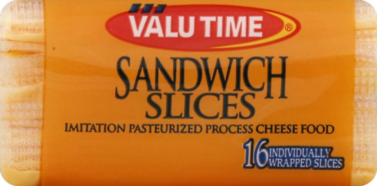 slide 2 of 5, Valu Time American Flavored Sandwich Slices, 10.67 oz