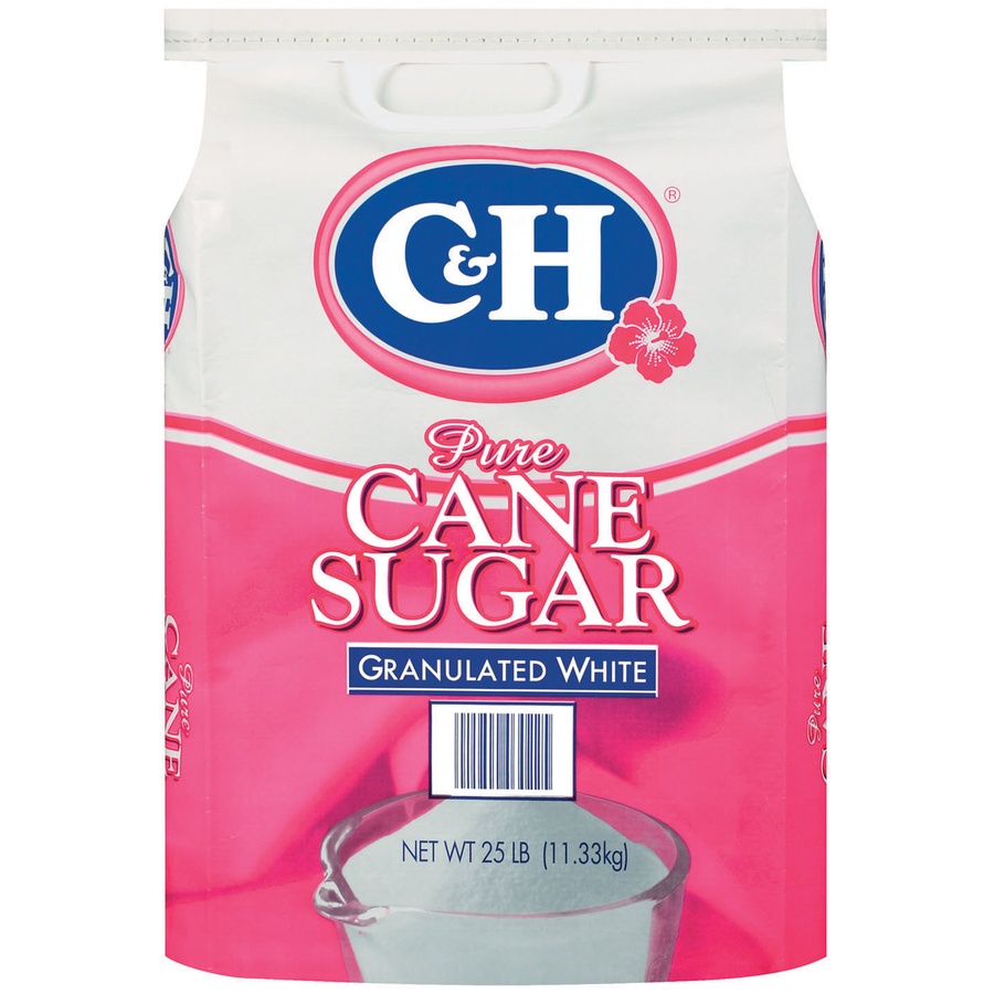 slide 1 of 1, C&H Pure Cane Sugar Granulated White, 25 lb