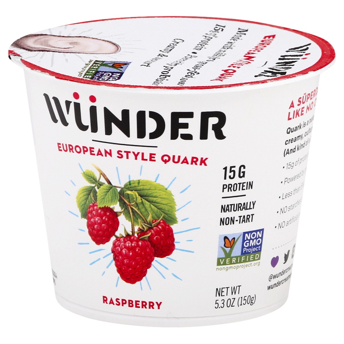 slide 3 of 9, Wünder Creamery European Style Raspberry Quark 5.3 oz, 5.3 oz