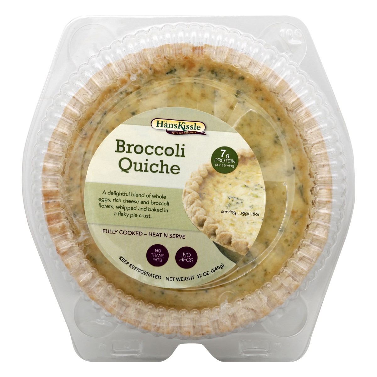 slide 4 of 9, Everyday Gourmet Hearty Broccoli & Cheddar Quiche 12 oz, 12 oz