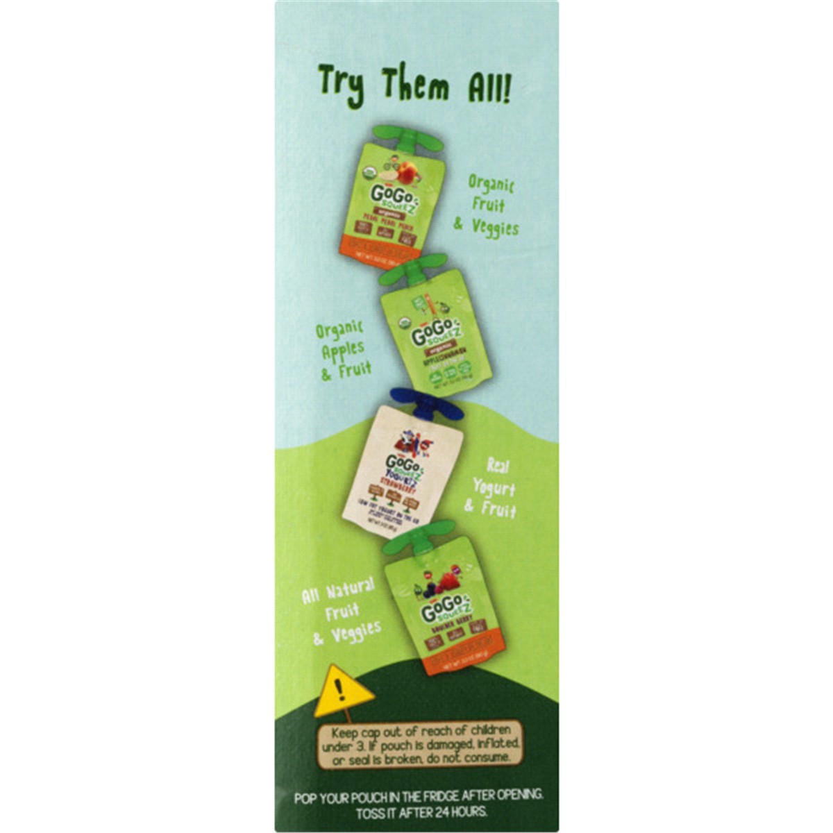 slide 6 of 7, GoGo squeeZ Apple Apple Applesauce and Fruit Puree Pouches, 3.2 oz (4 Pack), 4 ct