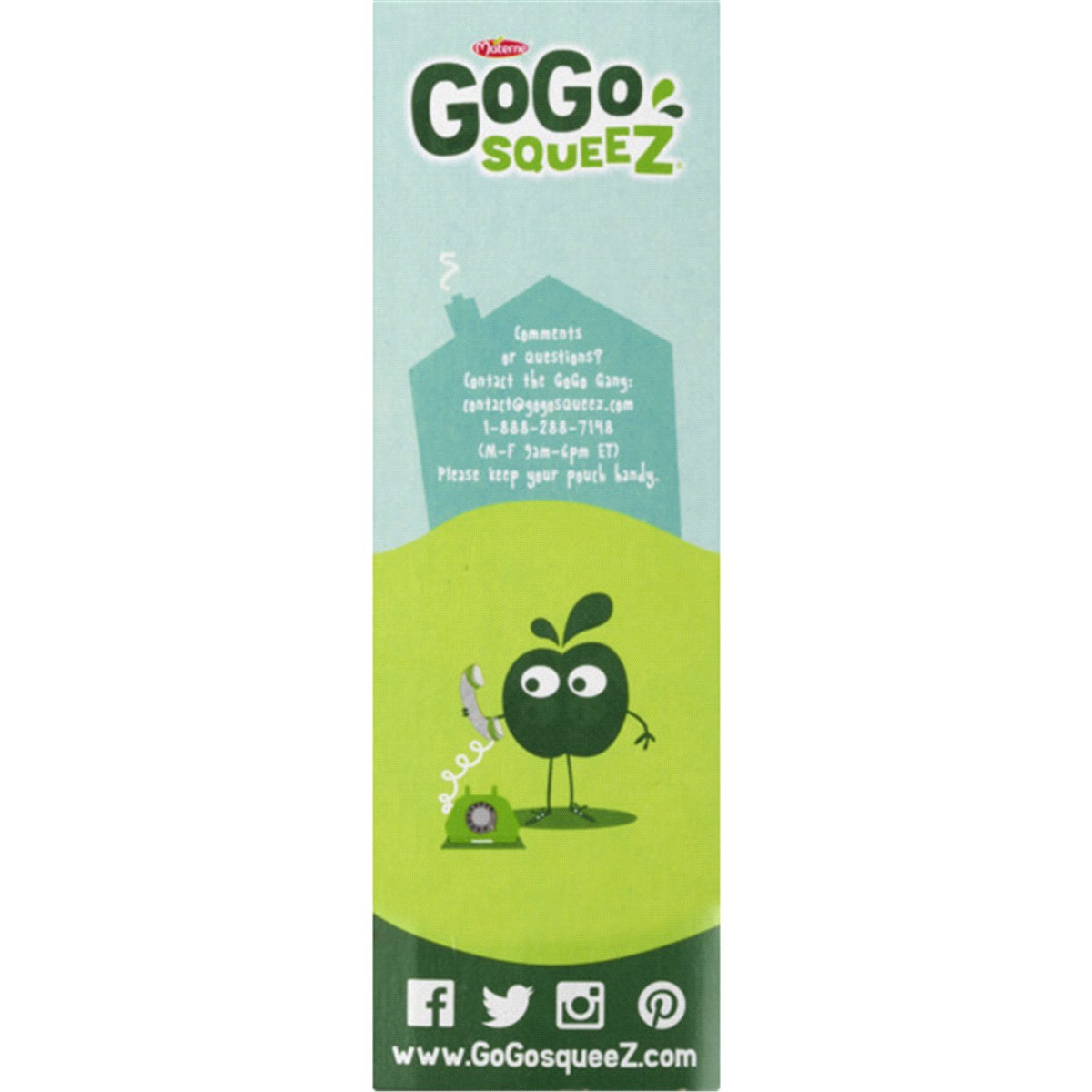 slide 2 of 7, GoGo squeeZ Apple Apple Applesauce and Fruit Puree Pouches, 3.2 oz (4 Pack), 4 ct