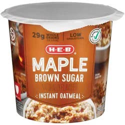 H-E-B Instant Oatmeal Cup - Maple Brown Sugar