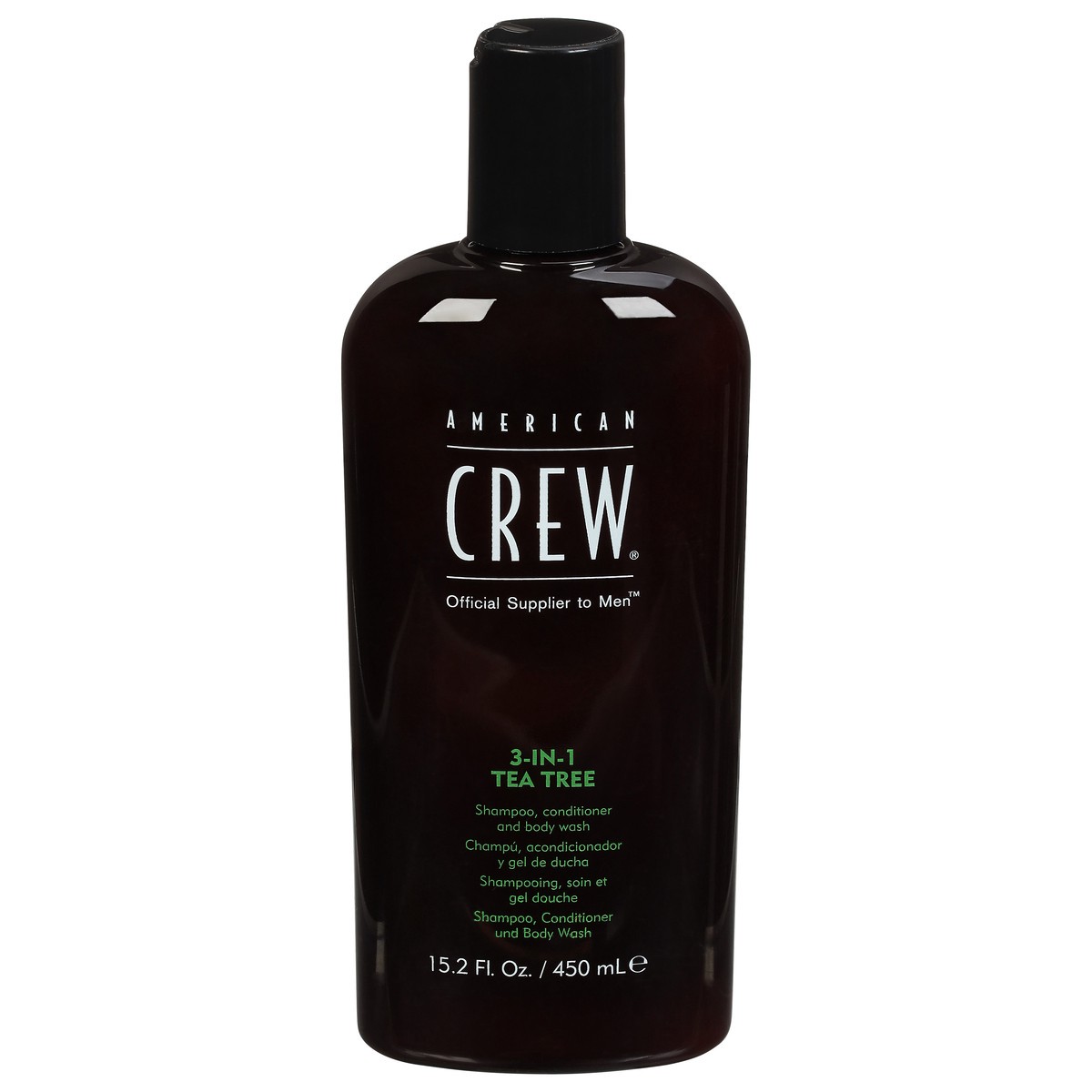 slide 1 of 9, American Crew Shampoo, Conditioner And Body Wash, Tea Tree, 3-In-1, 15.2 fl oz