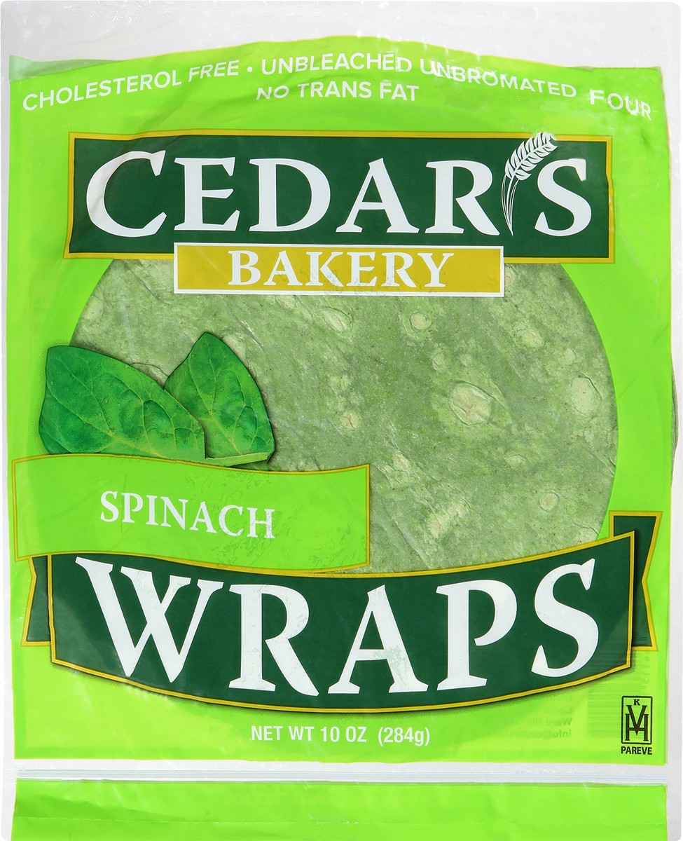 slide 6 of 13, Cedar's Bakery Spinach Wraps, 10 oz