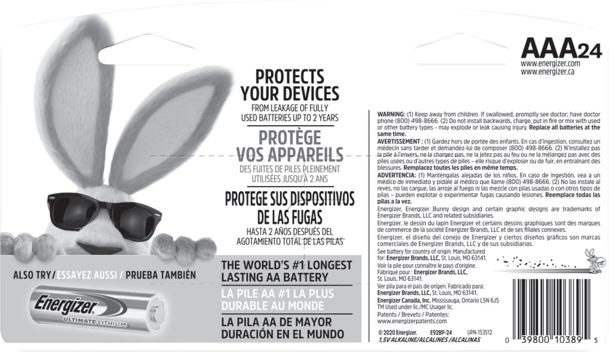 slide 3 of 3, Energizer MAX AAA Batteries (24 Pack), Triple A Alkaline Batteries, 24 ct