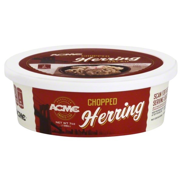 slide 1 of 1, Acme Herring Smoked Chopped - 3 Oz, 3 oz