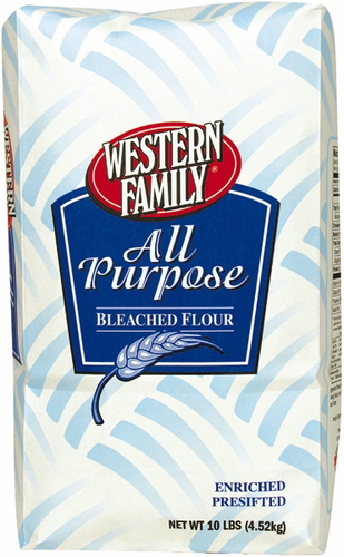 slide 1 of 1, Western Family All Purpose Bleached Flour, 10 lb