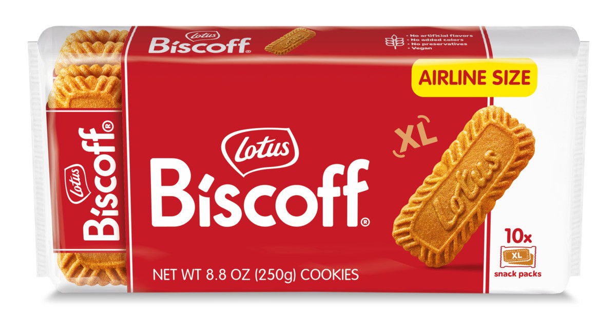 slide 1 of 5, Biscoff Cookies, XL, Airline Size, Snack Packs, 10 ct
