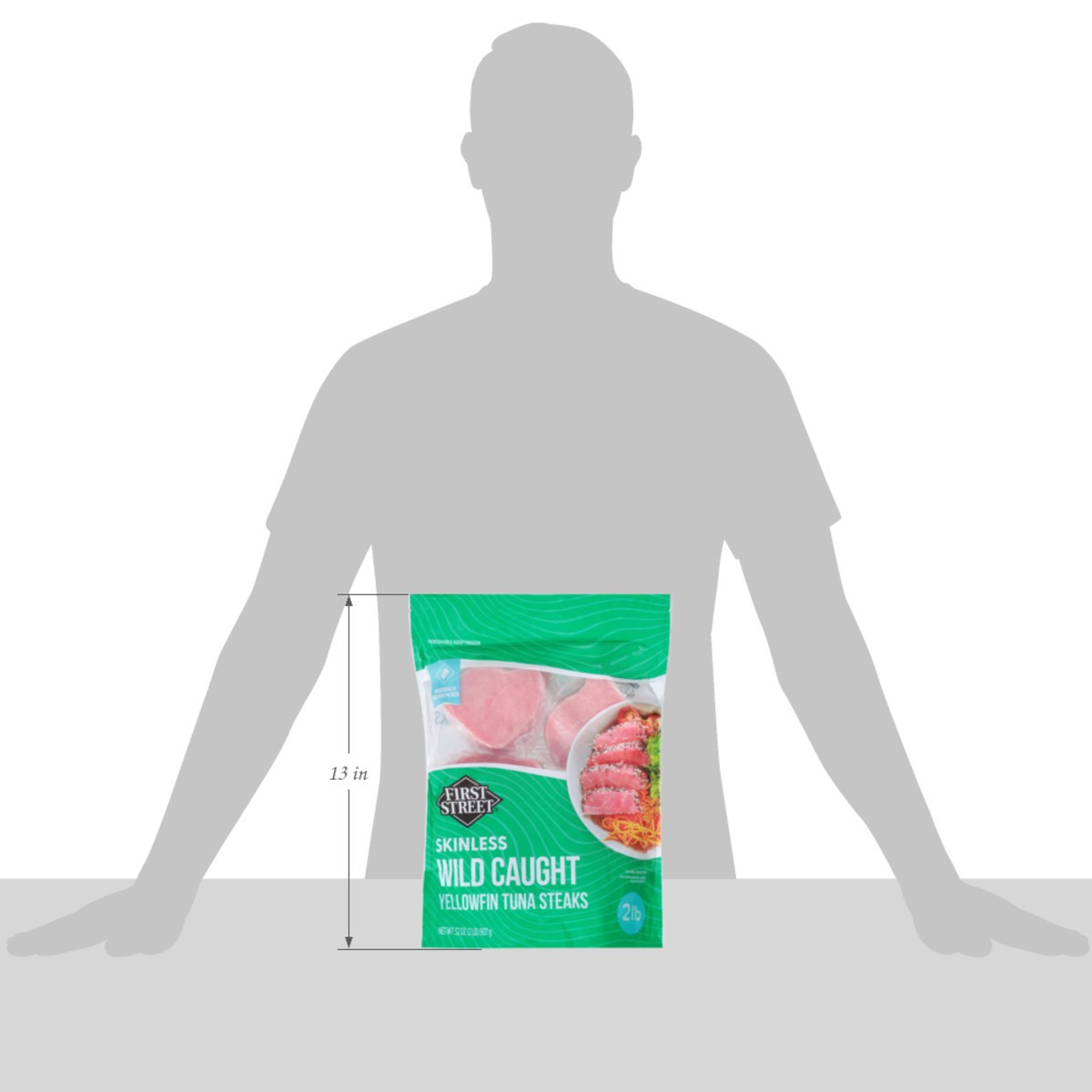 slide 5 of 14, First Street Wild Caught Yellowfin Tuna Steaks Ivp, 32 oz