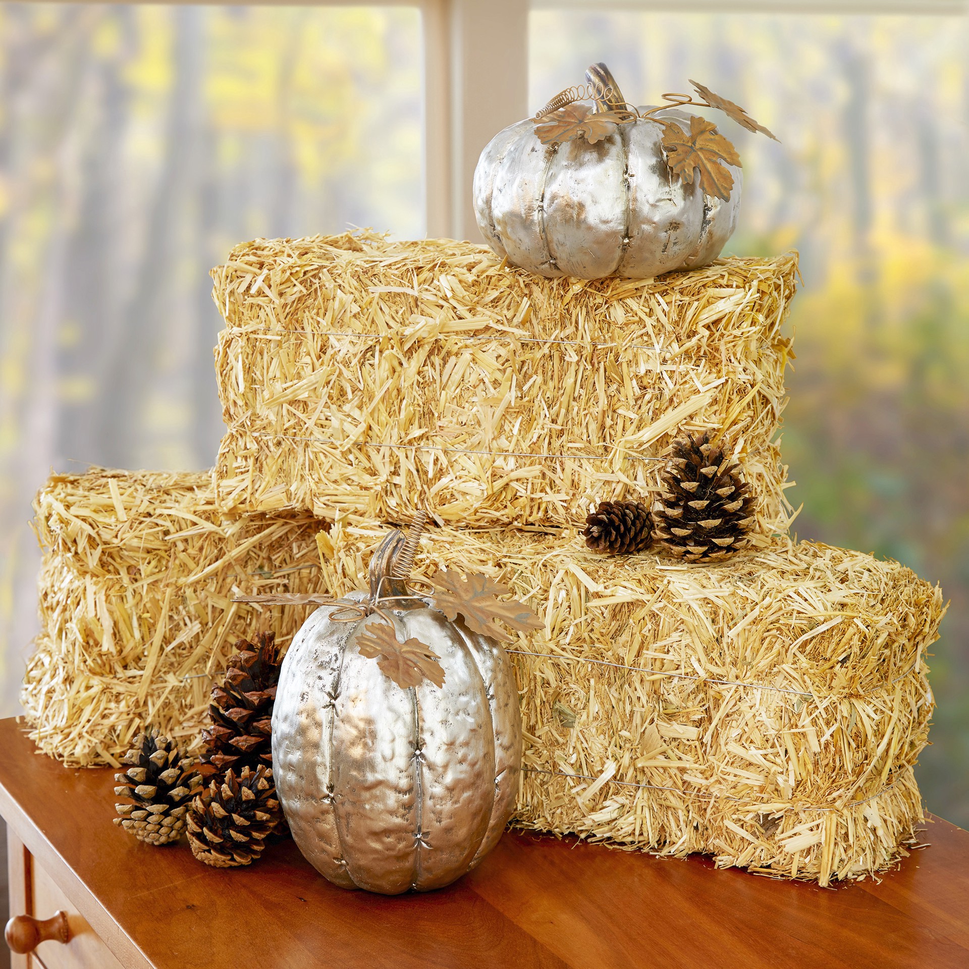 slide 8 of 8, Decorative Straw Bale By Ashland, 5 in x 6 in x 13 in