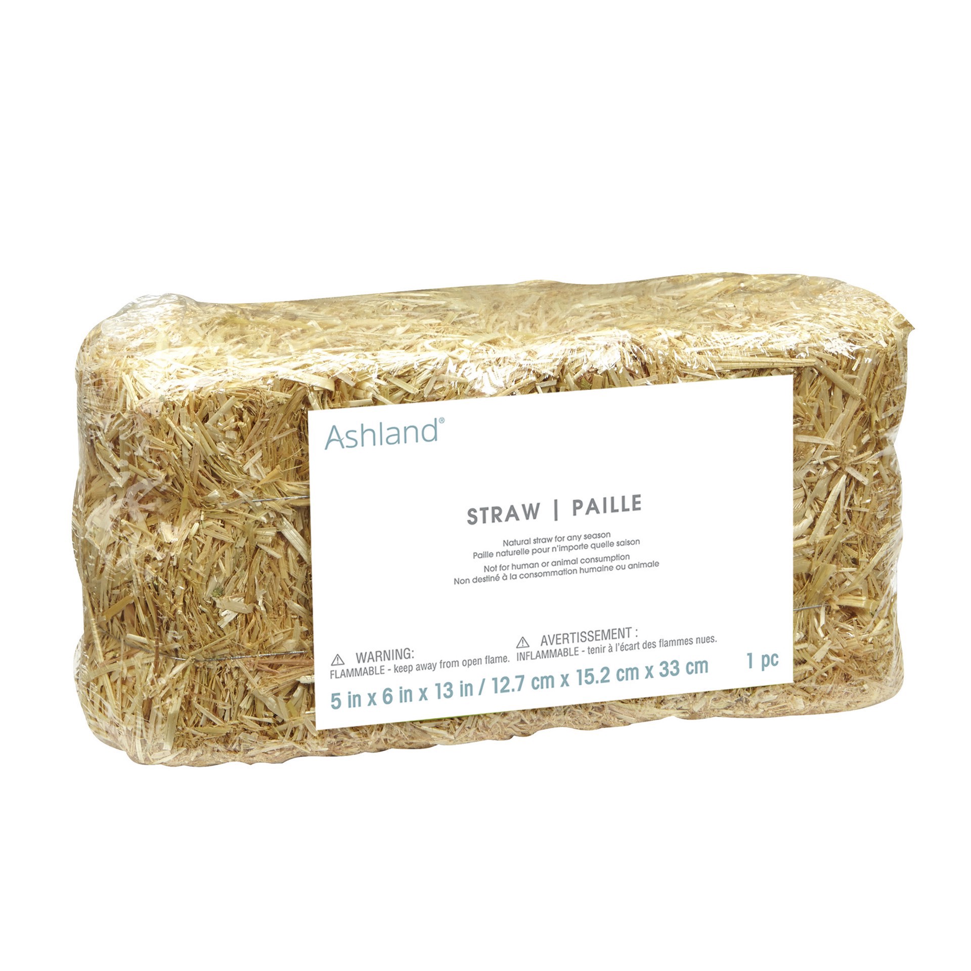 slide 4 of 8, Decorative Straw Bale By Ashland, 5 in x 6 in x 13 in