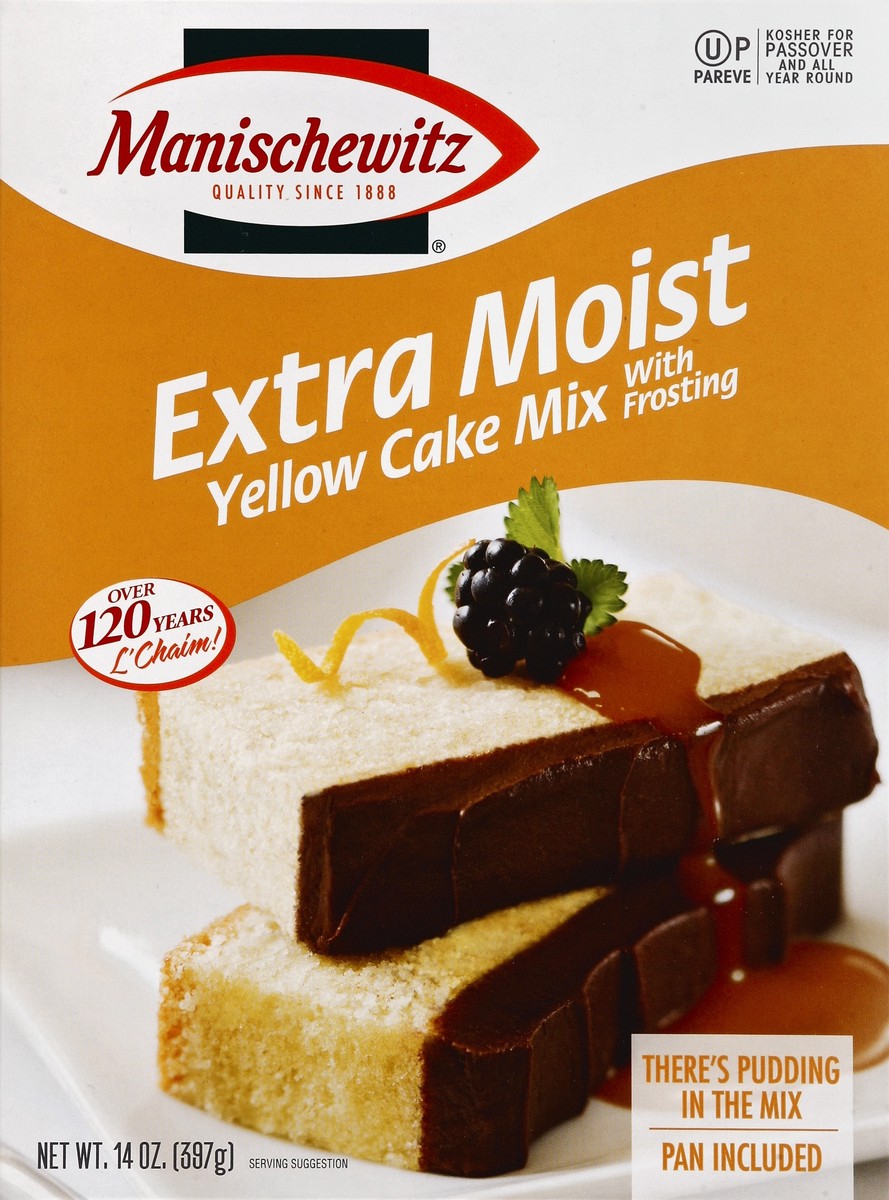 slide 2 of 4, Manischewitz The Passover Collection Extra Moist Yellow Cake Mix with Frosting 14 oz, 14 oz