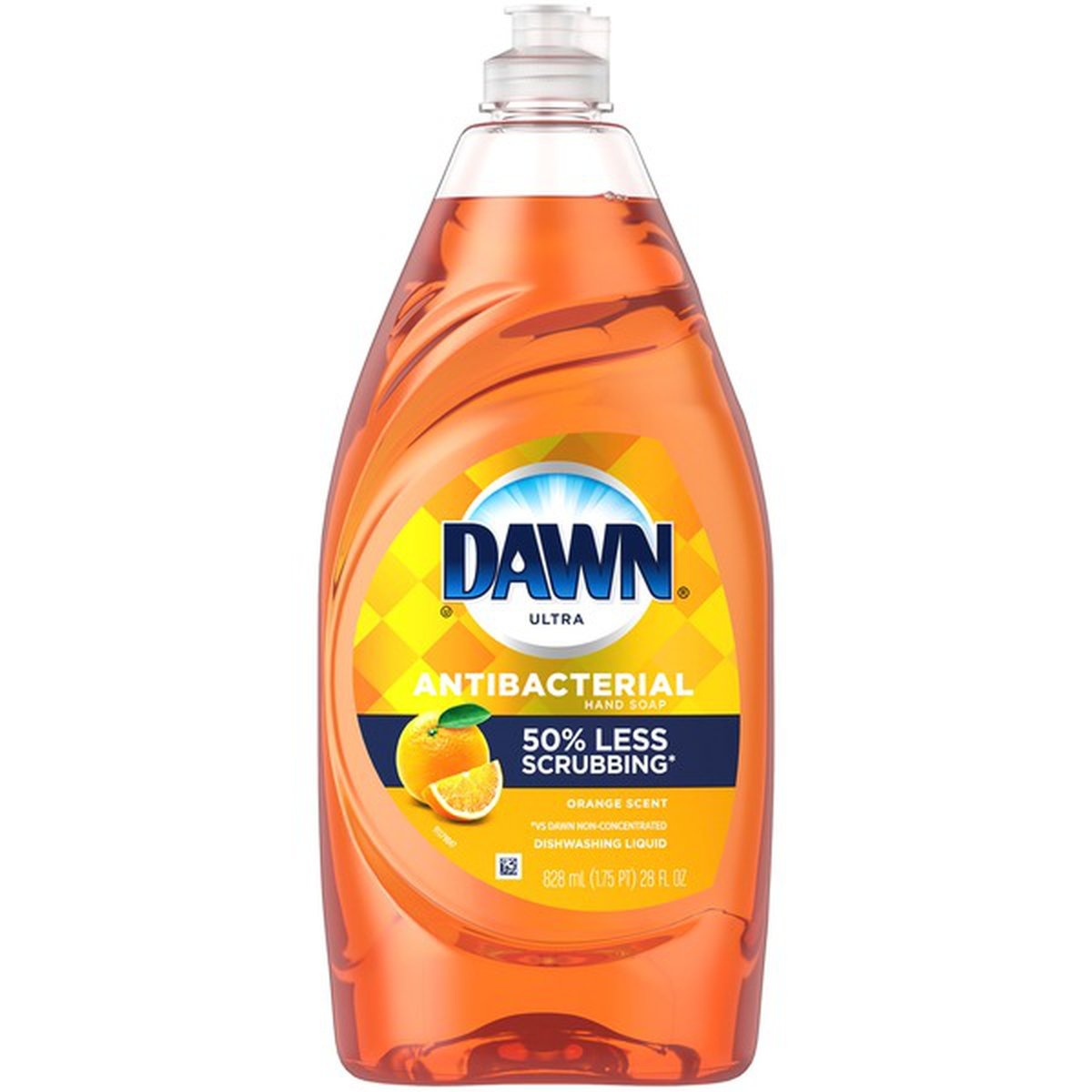slide 1 of 1, Dawn Ultra Antibacterial Hand Soap, Dishwashing Liquid Dish Soap, Orange Scent, 28 oz