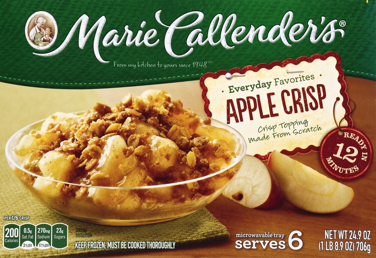 slide 4 of 4, Marie Callender's Everyday Favorites Frozen Dessert, Apple Crisp, 24.9 Ounce, 24.9 oz