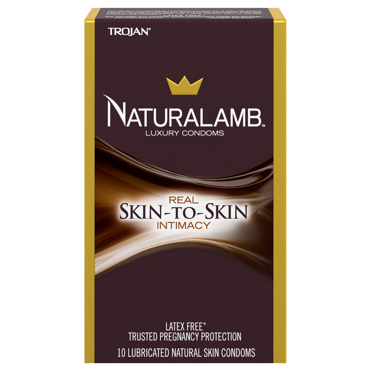 slide 1 of 4, Trojan Naturalamb Latex Free Condoms, Non Latex Condoms for Men, 10 Count, 10 ct