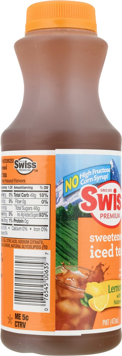 slide 8 of 14, Swiss Premium Lemon Flavor Sweetened Iced Tea - 1 pint - 1 pint, 1 pint