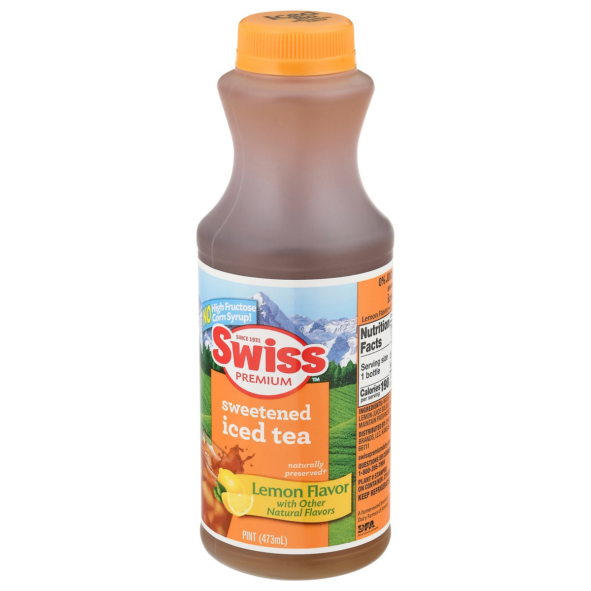 slide 7 of 14, Swiss Premium Lemon Flavor Sweetened Iced Tea - 1 pint - 1 pint, 1 pint