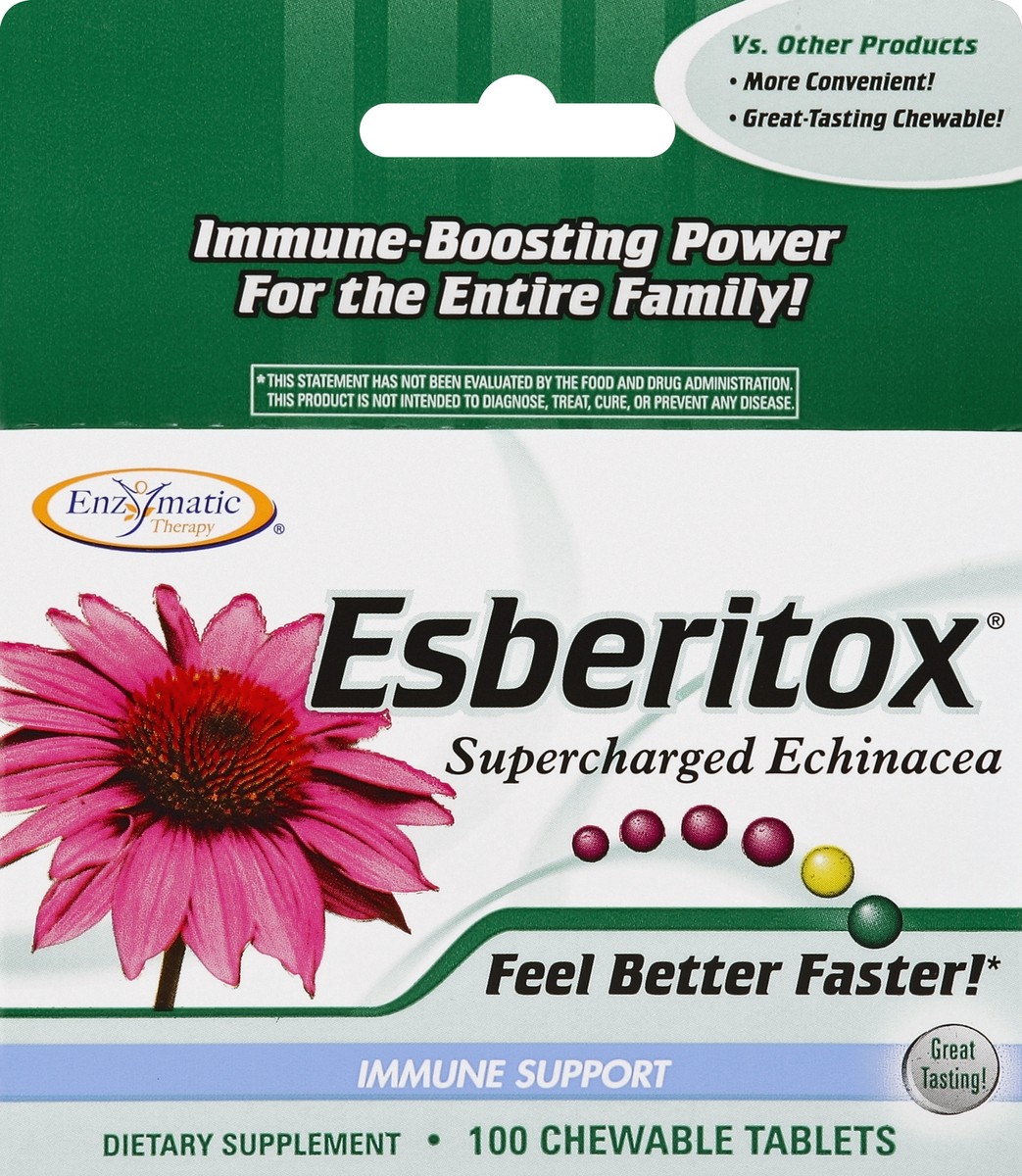 slide 3 of 4, Nature's Way Nature''s Way Esberitox, Supercharged Echinacea, Immune Support.* 100 Chewables, 100 ct