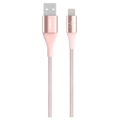 slide 1 of 1, Belkin DuraTek Lightning Cable - Rose Gold, 1 ct