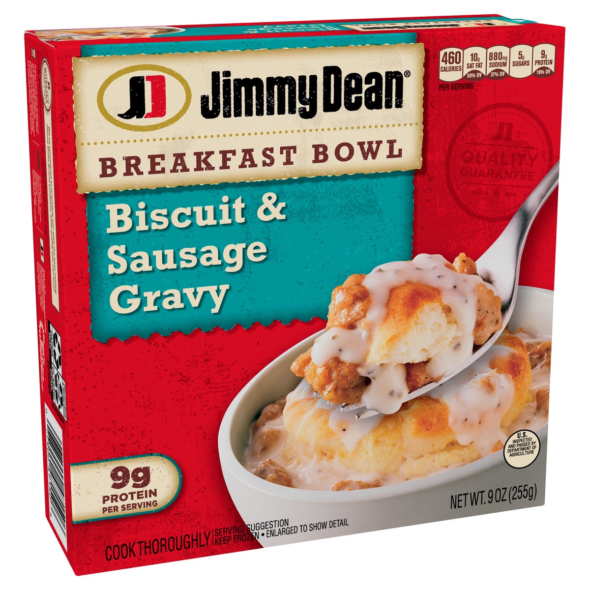 slide 1 of 17, Jimmy Dean Biscuit & Sausage Gravy Breakfast Bowl, 9 oz
