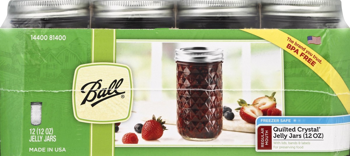 slide 1 of 4, Ball Jelly Jars - 12 ea, 12 ct