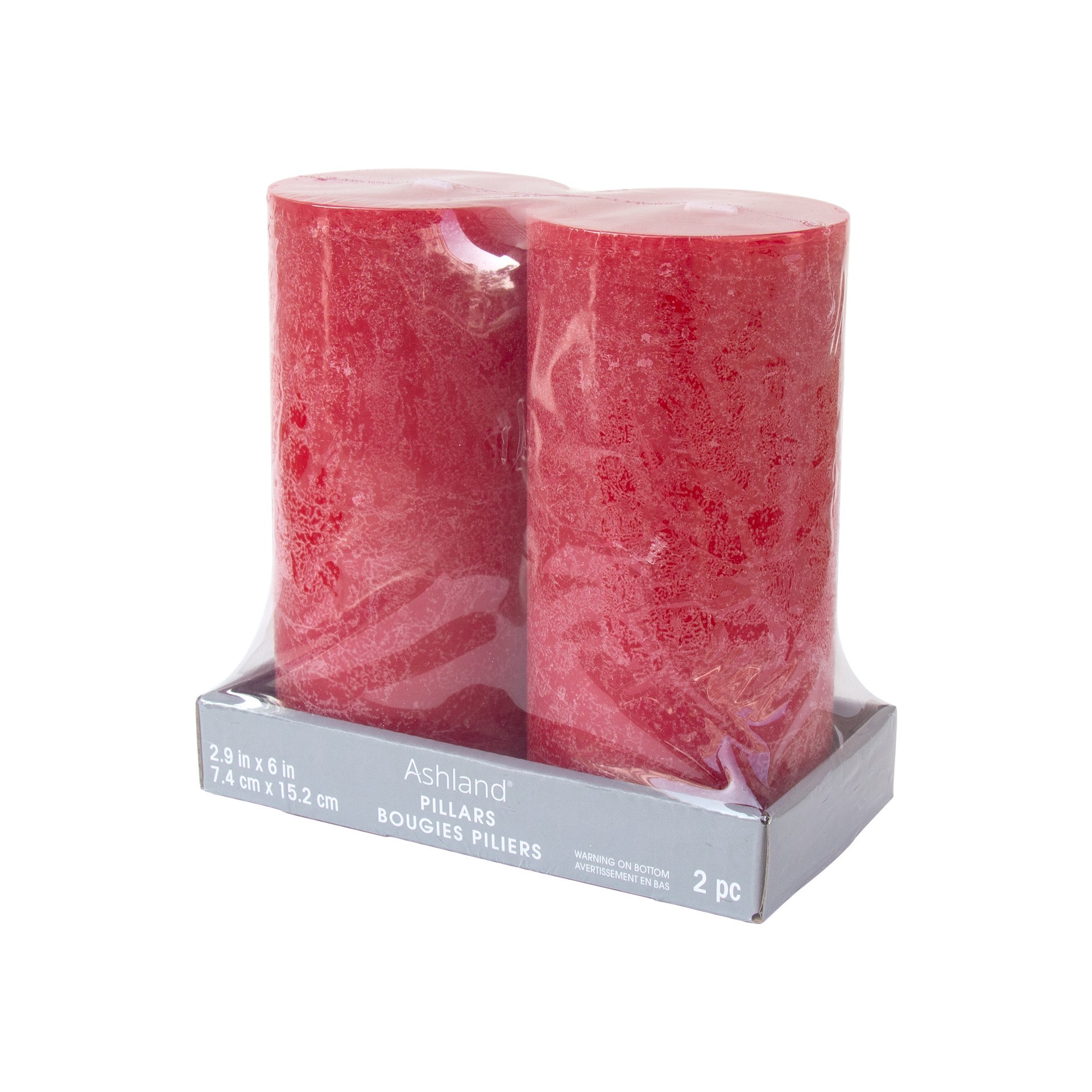 slide 4 of 4, 6" Red Pillar Candles, 2ct. By Ashland, 2 ct