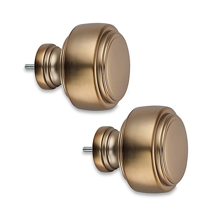 slide 1 of 1, Cambria Estate Empire Doorknob Finials - Warm Gold, 2 ct