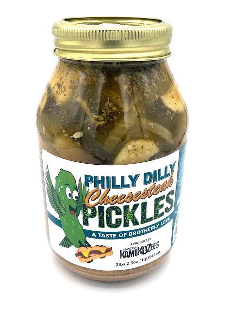 slide 1 of 1, G.K. Philly Dilly Cheesesteak Pickles, 1 ct