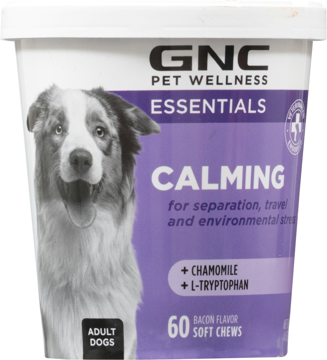 slide 8 of 10, GNC Pets Dog Calming Soft Chews, Bacon, 60 ct