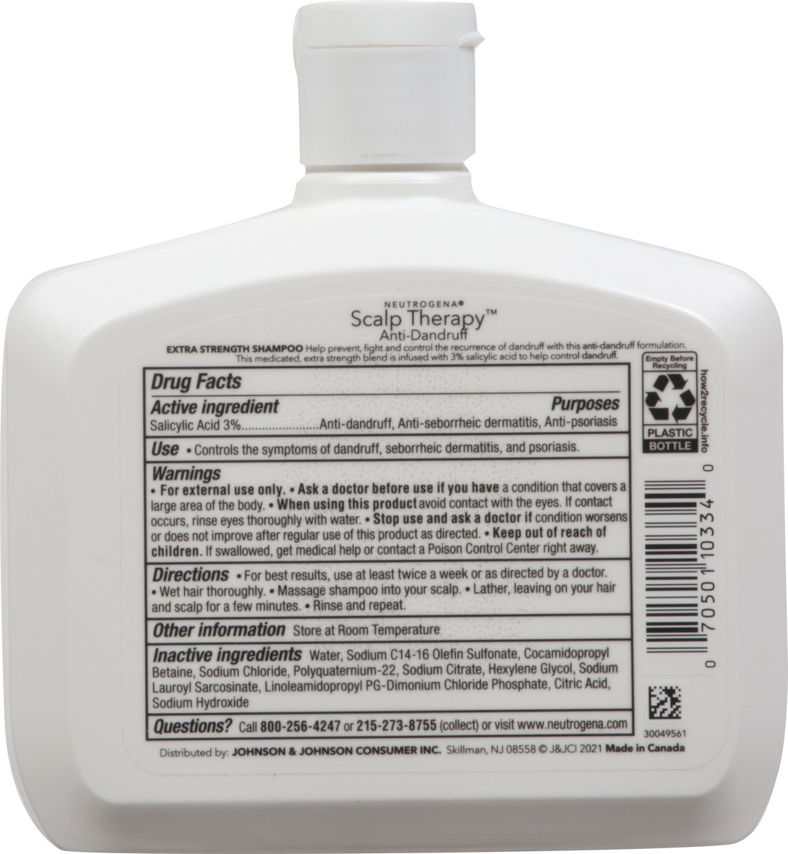 slide 9 of 9, Neutrogena Scalp Therapy Medicated Anti-Dandruff Extra Strength Shampoo 12 fl oz, 12 fl oz