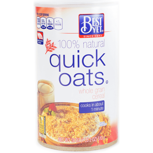 slide 1 of 1, Best Yet Quick Oats, 18 oz